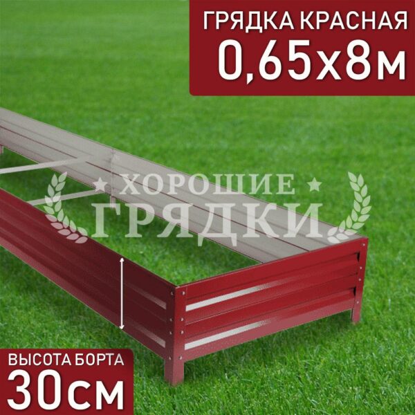 Грядка красная (30 см) - 0.65 x 8 м